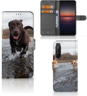 GSM Hoesje Sony Xperia 1 II Wallet Book Case Honden Labrador