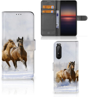 GSM Hoesje Sony Xperia 1 II Wallet Book Case Paarden