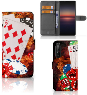 GSM Hoesje Sony Xperia 1 II Wallet Book Case Personaliseren Casino