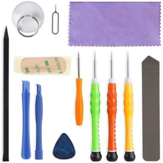 Gsm-scherm Opening Reparatie Gereedschap Kit Schroevendraaier Set Voor Iphone X 8 7 6 (Willekeurige Kleur) 13 stukken