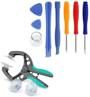 Gsm-scherm Opening Reparatie Gereedschap Kit Schroevendraaier Set Voor Iphone X 8 7 6 (Willekeurige Kleur) 8 stukken en clip