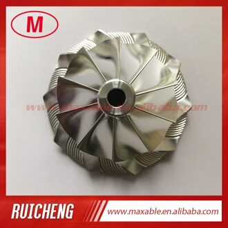 GT15-25 37.75/52.00mm 10 + 0 blades turbo billet/frezen/aluminium 2618 compressor wiel