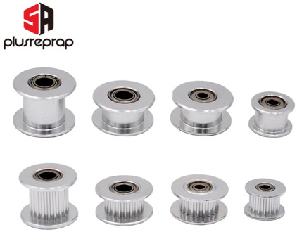 GT2 Idler Timing Pulley 16-tooth 20-Teeth with 3mm or 5mm Bore with Bearings for 3D Printer Parts Timing Belt 6mm 10mm