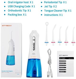 Gtmedia Monddouche Draagbare Water Elektrische Dental Scaler Tand Remover Safters Tandsteen Plaque Whitening IPX7 Orale Cleaner