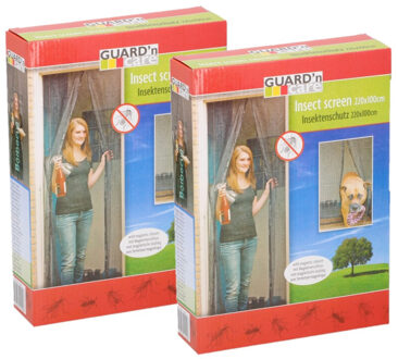 Guard and Care 3x stuks magnetische insectenhor 220 x 100 cm