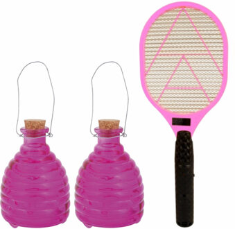 Guard and Care Wespen bestrijding set van 2x wespenvallen en een vliegenmepper/wespenkiller