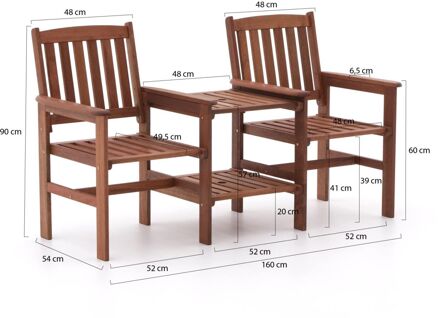 Guarde duozit tete a tete 160cm - Laagste prijsgarantie! Taupe
