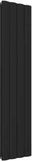 Guardia design radiator verticaal aluminium mat zwart 180x37.5cm 1824 watt
