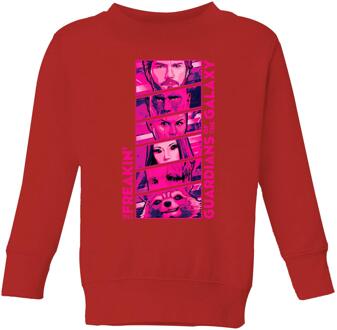 Guardians of the Galaxy Faces Kids' Sweatshirt - Red - 134/140 (9-10 jaar) Rood - L