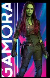 Guardians of the Galaxy Gamora Women's Cropped Hoodie - Black - L