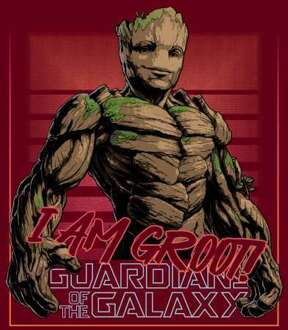 Guardians of the Galaxy I Am Retro Groot! Men's T-Shirt - Burgundy - L