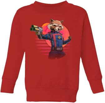 Guardians of the Galaxy Retro Rocket Raccoon Kids' Sweatshirt - Red - 134/140 (9-10 jaar) Rood - L