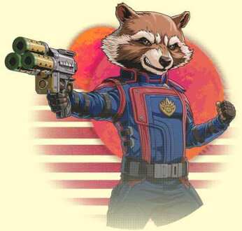 Guardians of the Galaxy Retro Rocket Raccoon Men's T-Shirt - Cream - M