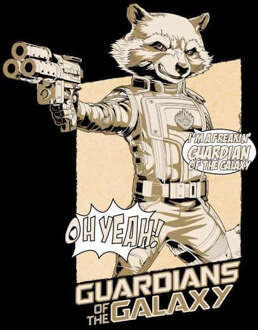Guardians of the Galaxy Rocket Raccoon Oh Yeah! Women's Cropped Sweatshirt - Black - L