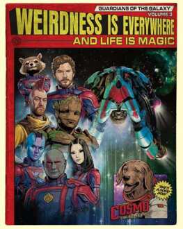 Guardians of the Galaxy Weirdness Is Everywhere Comic Book Cover Men's T-Shirt - Cream - XL