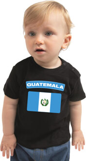 Guatemala landen shirtje met vlag zwart voor babys 68 (3-6 maanden)