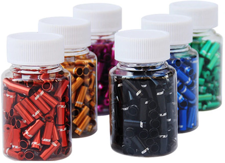 Gub 100pcs 4/5MM MTB Bike Brake Cable Caps Gear Shift Line Connector Adapter Regulator Adjust Housing Cap For Derailleur Cable