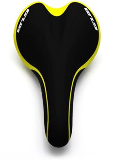 Gub 3083 Fiets Zadel Seat Mannen Vrouwen Dikker Mtb Road Cycle Zadel Hollow Ademend Comfortabele Zachte Cycling Bike Seat zwart-geel