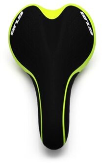 Gub 3083 Fiets Zadel Seat Mannen Vrouwen Dikker Mtb Road Cycle Zadel Hollow Ademend Comfortabele Zachte Cycling Bike Seat zwart groen