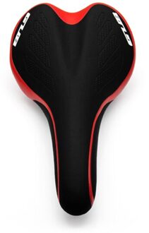 Gub 3083 Fiets Zadel Seat Mannen Vrouwen Dikker Mtb Road Cycle Zadel Hollow Ademend Comfortabele Zachte Cycling Bike Seat zwart-rood