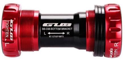 Gub Fietsen Levert Keramische Bb Trapas Shell 68/73 Mm Schroef/Draad Type Bsa Crankstel Lagers Fiets as rood