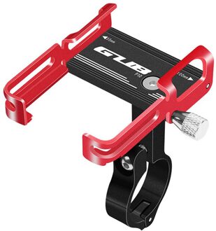 Gub P10 Fiets Telefoon Houder Beugel Aluminium Motorfiets Mtb Fiets Telefoon Stand Mount Ondersteuning Stuur Clip Fietsen Accesso zwart rood