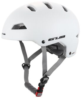 Gub V1 Klimmen Integraal Gevormde Helm Eps + Pc Cool Ademend Fiets Helm Solid Veiligheid Sport accessoires wit / L(56-61cm)