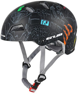 Gub V1 Klimmen Integraal Gevormde Helm Eps + Pc Cool Ademend Fiets Helm Solid Veiligheid Sport accessoires zwart / L(56-61cm)