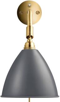 Gubi Bestlite BL7 wandlamp grijs/messing met stekker Goud