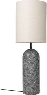 Gubi Gravity XL High Vloerlamp - Grijs marmer & Canvas wit