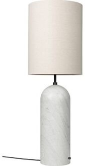 Gubi Gravity XL High Vloerlamp - Wit marmer & Canvas wit