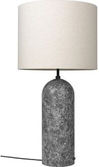 Gubi Gravity XL Low Vloerlamp - Grijs marmer & Canvas wit