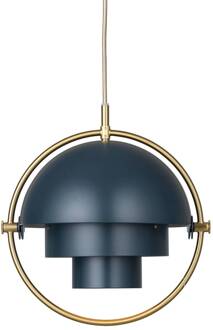 Gubi hanglamp Lite, Ø 27 cm, messing/donkerblauw donkerblauw, messing