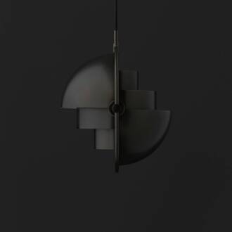Gubi hanglamp Lite, Ø 36 cm, zwart/zwart zwart, zwart
