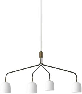 Gubi Kroonluchter Howard 4-lamps 134x103 cm wit/gunmetal wit, antraciet