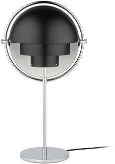 Gubi Lite tafellamp, hoogte 50 cm, chroom/zwart zwart, chroom