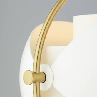 Gubi Lite tafellamp, hoogte 50 cm, messing/wit wit, messing