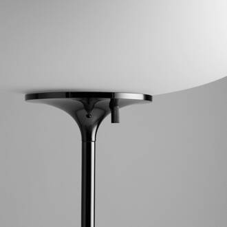 Gubi Stemlite vloerlamp, zwart-chroom, 110 cm zwart-chroom, wit
