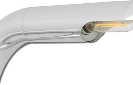 Gubi tafellamp Aspide, gepolijst chroom, draaibaar