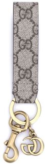 Gucci Beige Stoffen Sleutelhanger - One Size