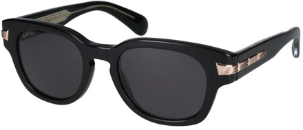Gucci Black/Grey Sunglasses Gucci , Black , Heren - 51 MM