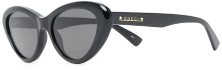 Gucci Blauwe Zonnebril, Stijlvol en veelzijdig Gucci , Blue , Dames - 54 MM