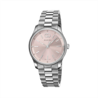 Gucci G-Timeless 29 mm roestvrijstalen kast Gucci , Pink , Dames - ONE Size