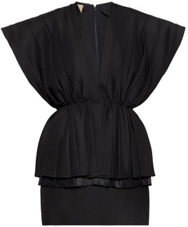 Gucci Geplooide jurk Gucci , Black , Dames - S,Xs