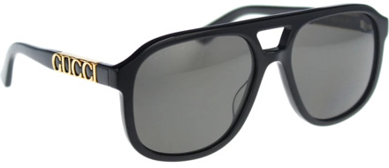 Gucci Gepolariseerde stijlvolle zonnebril voor mannen Gucci , Black , Heren - 58 MM
