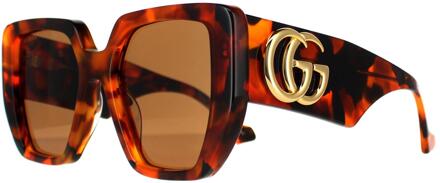 Gucci GG0956S 007 havana bruine zonnebril - One Size