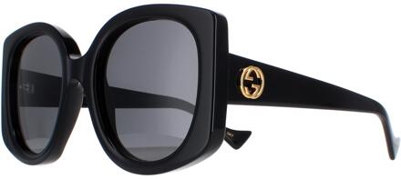 Gucci GG1257S 001 zwart grijze zonnebril