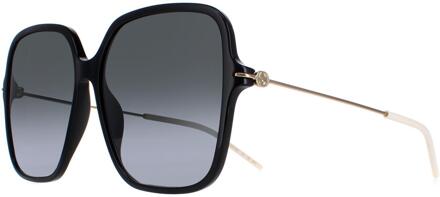 Gucci GG1267S 001 glanzend zwart en goud grijs gradiënt zonnebril - One Size
