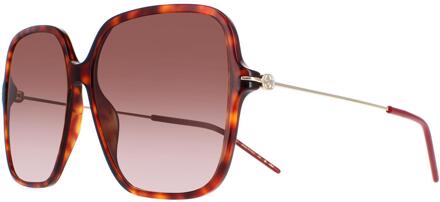 Gucci GG1267S 002 donker havana bruin gradiënt zonnebril - maat