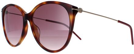 Gucci GG1268S 002 havana goud rood gradiënt zonnebril Bruin